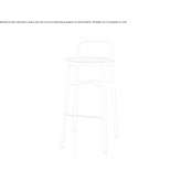 Aluminum stool with footrest Redway