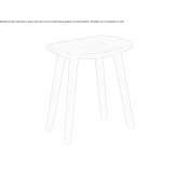 Low stool in teak Villoria