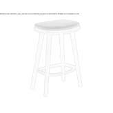 Tall teak stool with footrest Villoria