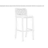 Tall, aluminum garden stool with backrest Proceno