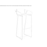 High stool with backrest Vineyard