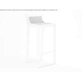 Aluminum stool with a high base, thermally lacquered, with backrest Piding