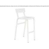 Wysoki stołek ogrodowy z drewna tekowego Modlnica