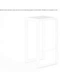 Aluminum stool with a high base, thermally lacquered, with a footrest Piding