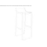 High garden stool with footrest Haltinne