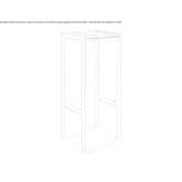 Tall, aluminum garden stool with footrest, thermally varnished Pamece