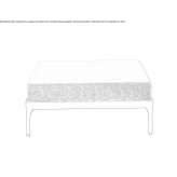 Low, upholstered garden stool Boinesti