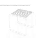 Low garden stool made of sailing rope Heralec