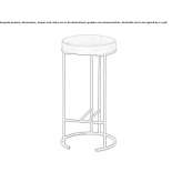 High stool with footrest Dragash