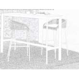 Powder-coated aluminum stool with backrest Izvin