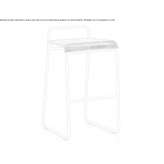 High garden stool with footrest Piura
