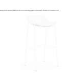 Tall steel stool with footrest Paraiso