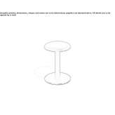 A low, steel trestle stool Ipiau