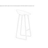 Garden stool in the shape of a sled Ekeby