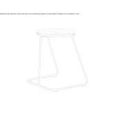 A steel garden stool that can be stacked on a sled base Mamusa