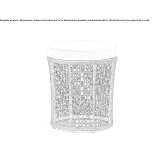 Low garden stool made of powder-coated aluminum Ponca