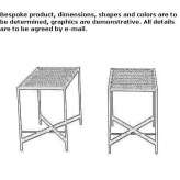High fabric garden stool Naas