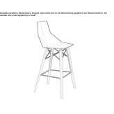 Polypropylene stool with footrest Fiesse