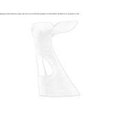 Polyethylene stool with footrest Kompolt
