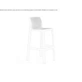 High garden stool with backrest Kulmbach