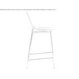 High stool with backrest Moriles