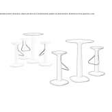 High stool with footrest Parkhill