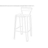 Steel garden stool with footrest Ponoka
