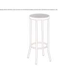 Tall, steel garden stool Clovelly