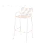 Steel garden stool with backrest Waganiec