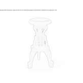 High bar stool made of polyethylene Vrasene