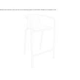 Aluminum garden stool with backrest Dolzago