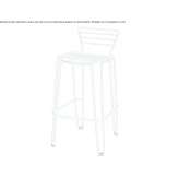 Steel garden stool with footrest Cobdar