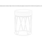 Low garden stool made of galvanized steel Grajduri