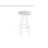 A high, fabric garden stool with a footrest Hotamis