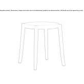 Low polypropylene stool, stackable Laatzen