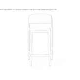Stool with backrests made of high-quality technopolymer Halmagiu