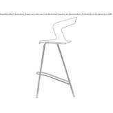 Technopolymer stool with footrest Cosby