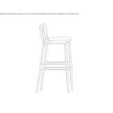 High garden stool made of aluminum, powder-coated, with footrest Breugel