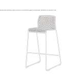 High stool with footrest Obaix