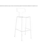 High polypropylene stool, stackable Eerde