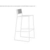 Tall, steel garden stool with backrest Moroleon