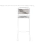 A high sleigh-shaped stool with a footrest Vitoria