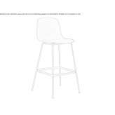 High garden stool with footrest Absam