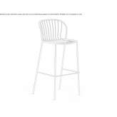 Tall steel stool with backrest Bratslav