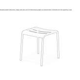 Low, stackable plate stool Erchie