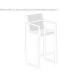 Batyline® high garden stool with backrest Laptevo