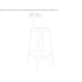 Tall, steel garden stool Wolsdorf