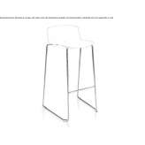 High stool with a polypropylene base, stackable Spasovo