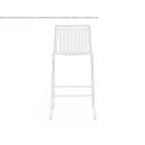 Steel garden stool on a sled base with a footrest Holle