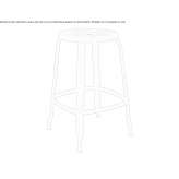 Tall, steel garden stool Wolsdorf